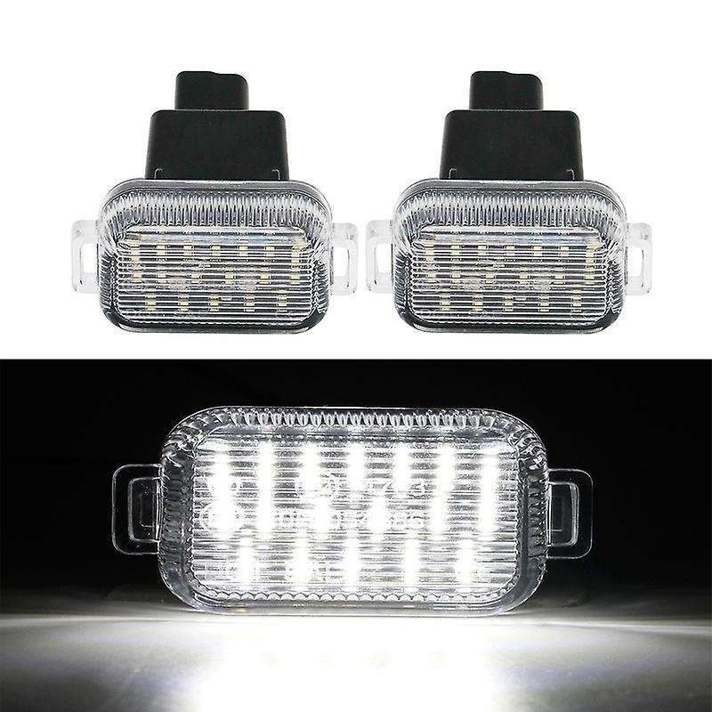 A Pair LED License Plate Lamp LED Number Plate Light Car Accessories for A/T( 6) 2014-2017