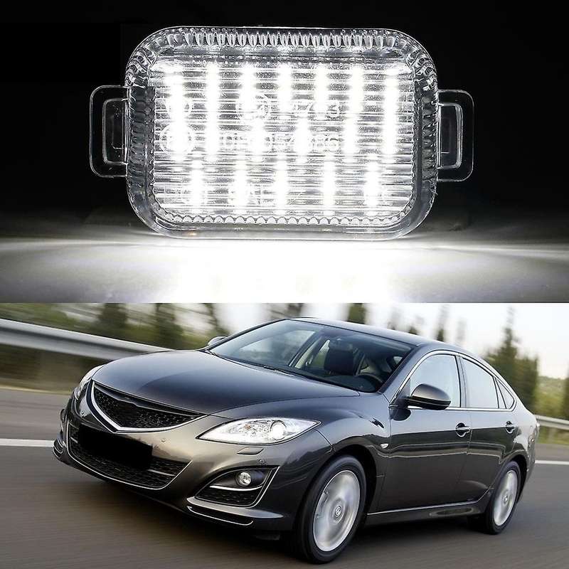 A Pair LED License Plate Lamp LED Number Plate Light Car Accessories for A/T( 6) 2014-2017