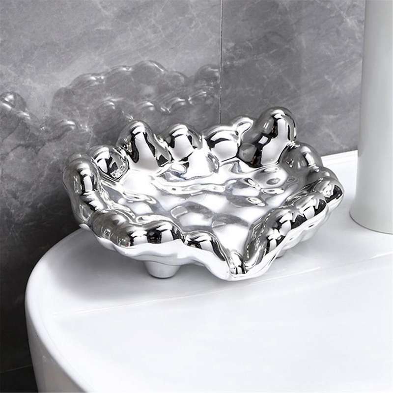 A Quick Drain Soap Dish Washbasin Countertop Storage Tray Bathroom Accessories Soap Dish Holder