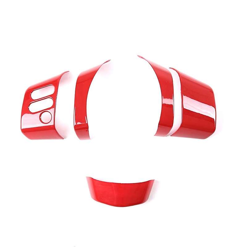 A- Steering Wheel Cover Button Decoration Stickers Trim for 2007-2021
