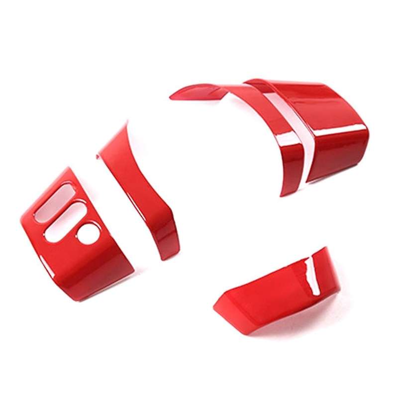 A- Steering Wheel Cover Button Decoration Stickers Trim for 2007-2021