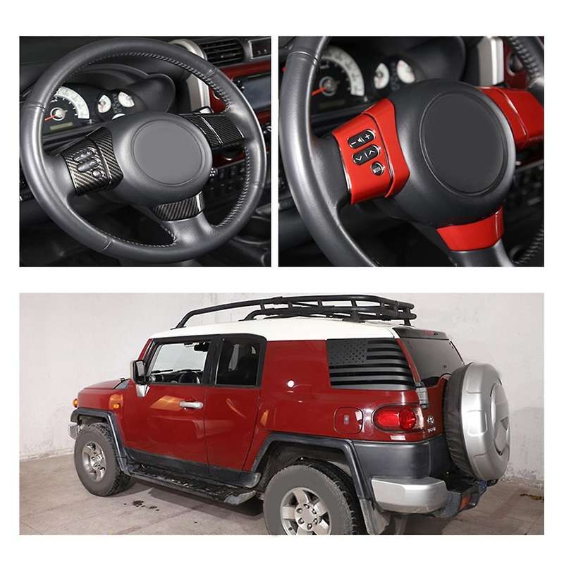 A- Steering Wheel Cover Button Decoration Stickers Trim for 2007-2021