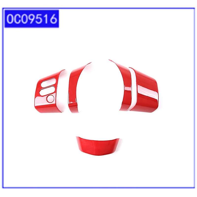 A- Steering Wheel Cover Button Decoration Stickers Trim for 2007-2021