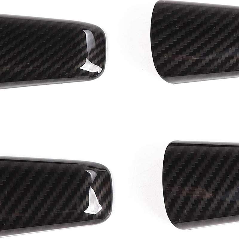A&B Pillar Grab Handles Trim Cover ABS 2018 2019 2020 for Wrangler JL JLU JT, Carbon Fiber