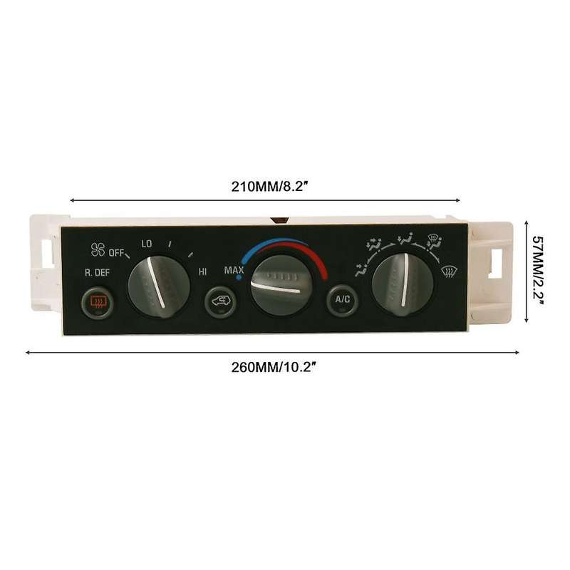 A/C Heater Climate Control Pannel with Rear Window Defogger Switch Fits 1996-2000 9378805 15-72547