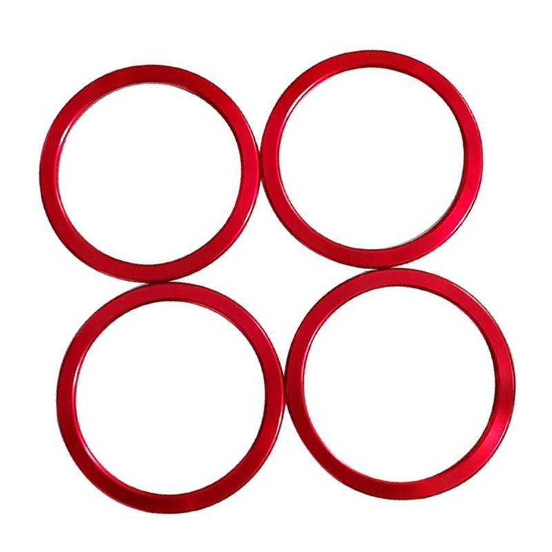 A/C Vent Ring Decoration Covers Fit for 2014-2021 A/C Outlet Vent Accessories Red
