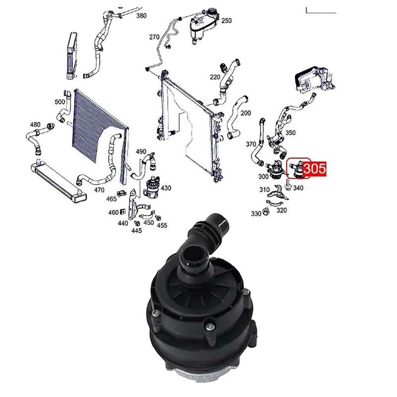 A0005002686 0392024050 Automotive Parts Engine Electric Water Pump for W205 S205 X156 R172 W222