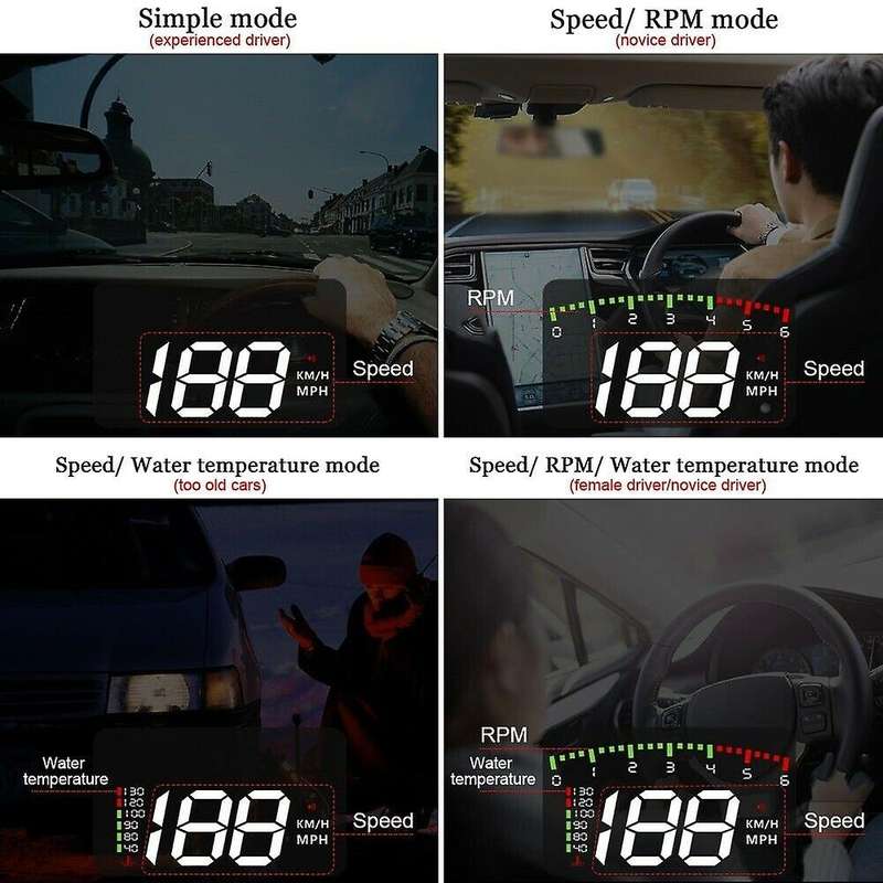 A100 3.5 A900 HUD Head-Up Display Car Hud Display Windshield Projector Universal