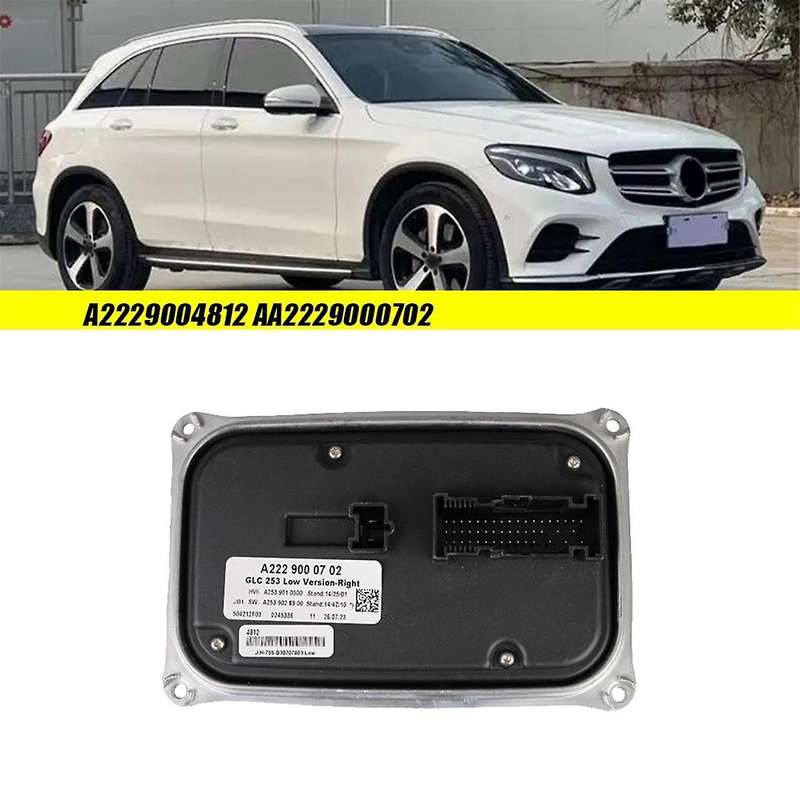 A2229004812 Right Side LED Headlight Programmable Control Unit Module Ballast for GLC X253 W253 201
