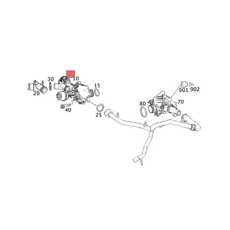 A2702000401 A2702000800 Engine Cooling Water Pump for Mercedess W176 W246 X156 M270