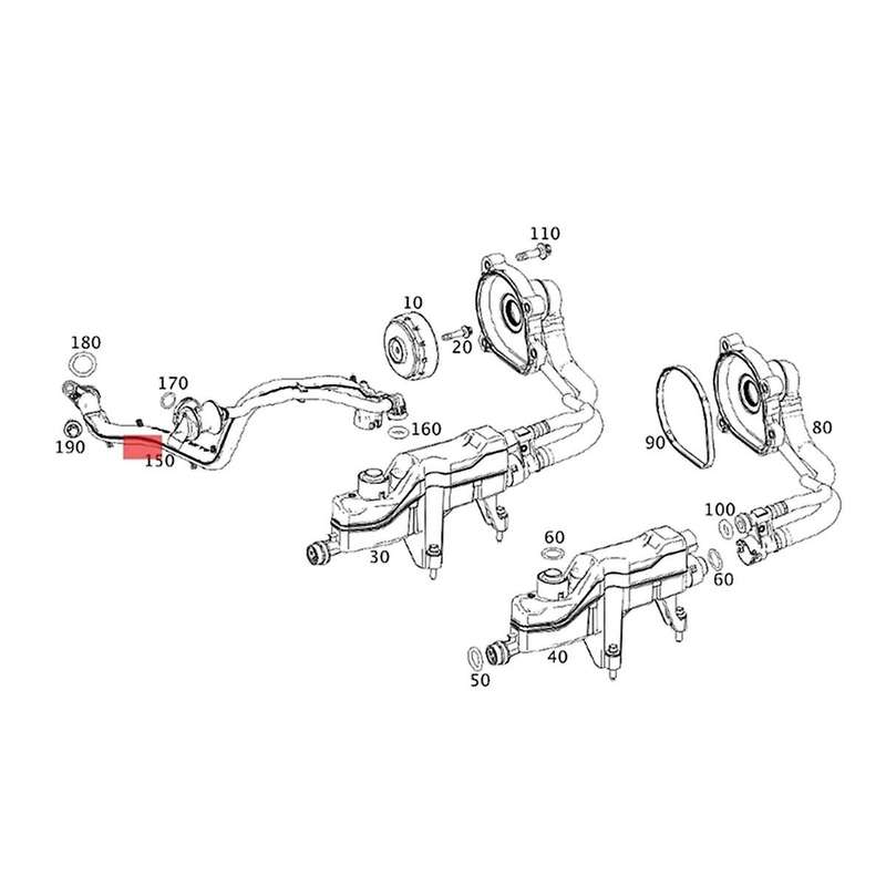 A2760182300 Exhaust Hose Car Engine Bleed Hose 2760182300 for C W205 Vent Line