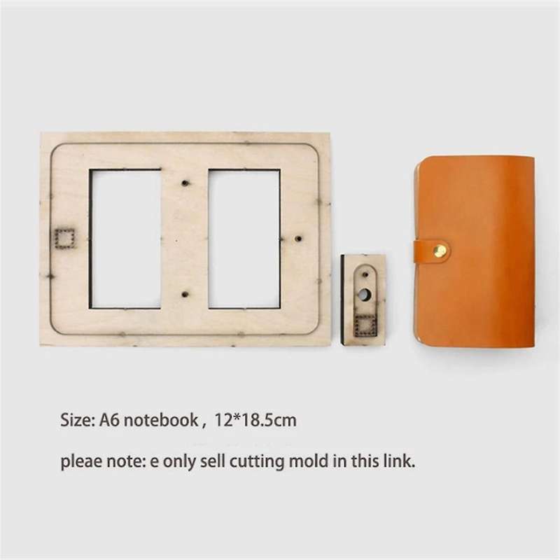 A6 Notebook Leather Cutting Die Punching Template Handbook Making Cutting Die Diy Loose-leaf Book Le