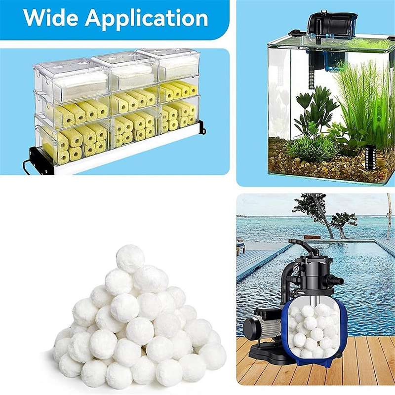 About 900 Grams of Swimming Pool Filter Balls, for Above-Ground Swimming Pools, Replacing Swimming P