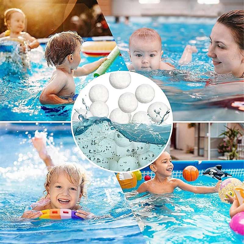 About 900 Grams of Swimming Pool Filter Balls, for Above-Ground Swimming Pools, Replacing Swimming P