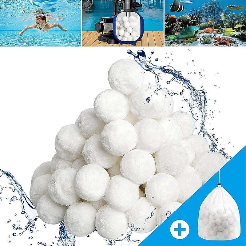 About 900 Grams of Swimming Pool Filter Balls, for Above-Ground Swimming Pools, Replacing Swimming P