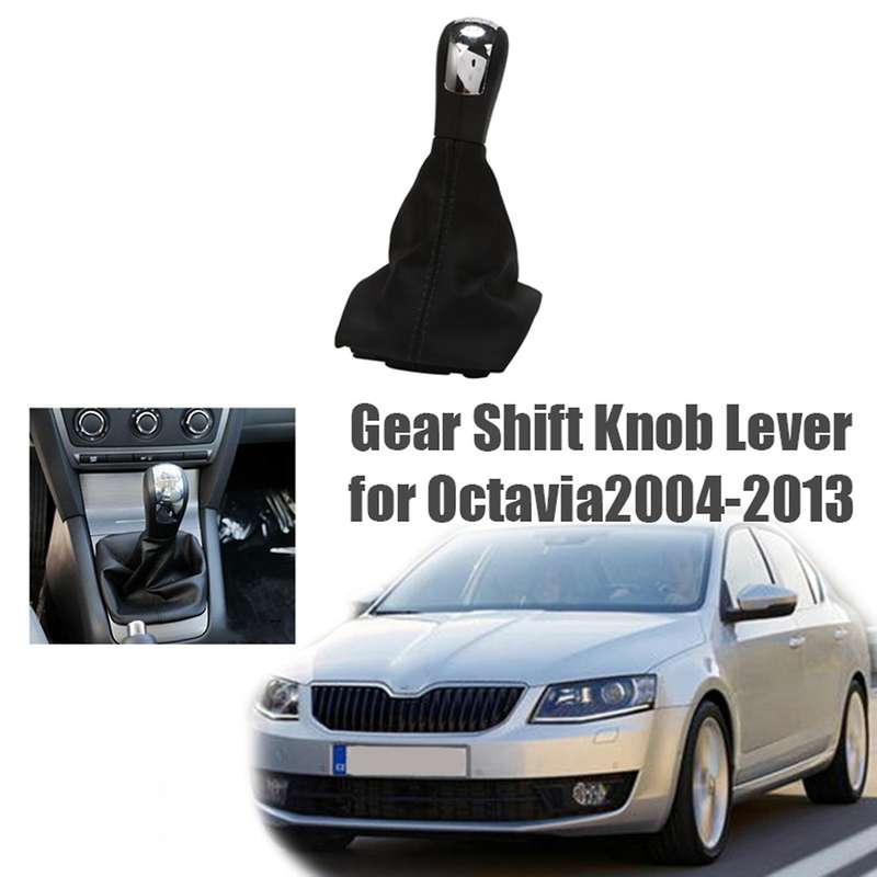 ABS & PU Car Gear Shift Knob Lever Shifter Gaiter Boot Cover Case for 2 A5 A6 2004-2013