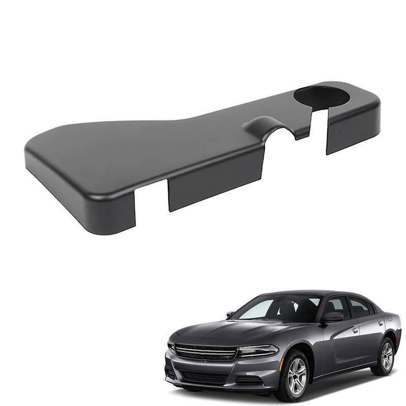 ABS Black Car Engine Hood Coolant Lid Decoration Cover Trim Interior Accessories for Charger 2011-20