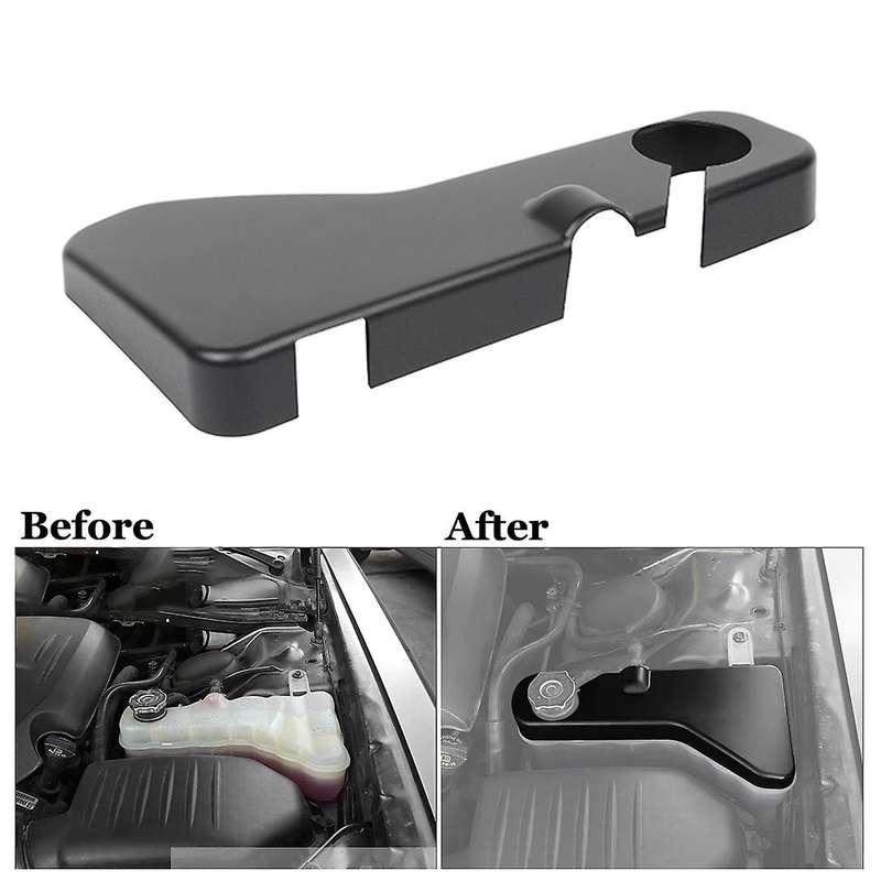 ABS Black Car Engine Hood Coolant Lid Decoration Cover Trim Interior Accessories for Charger 2011-20