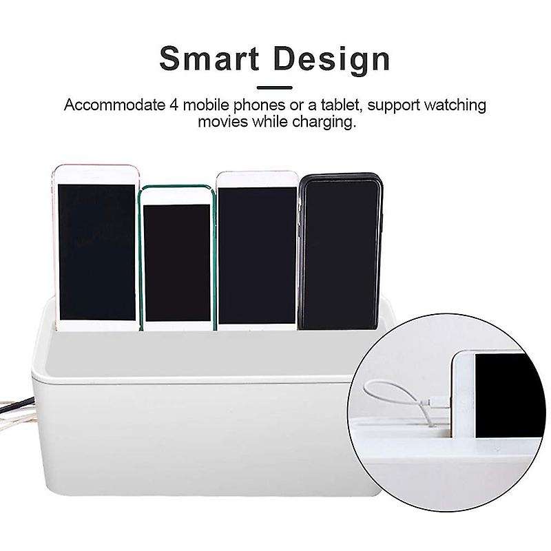 ABS Cable Organizer Cord Box, Route Cables, Under Desk Power Strip