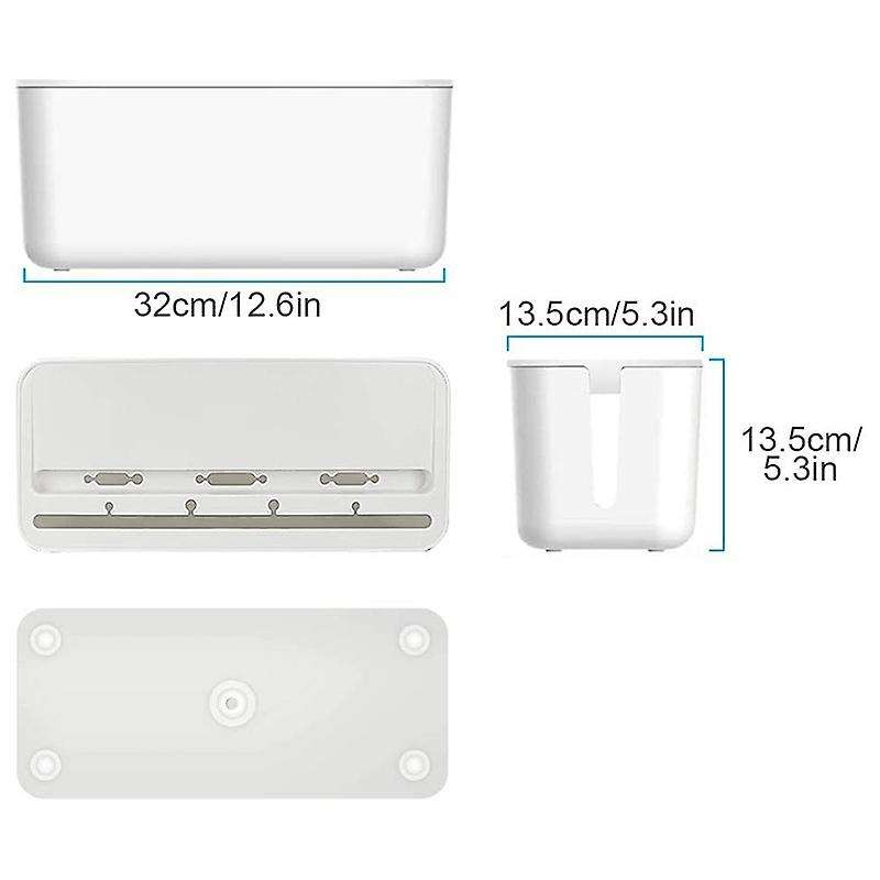 ABS Cable Organizer Cord Box, Route Cables, Under Desk Power Strip