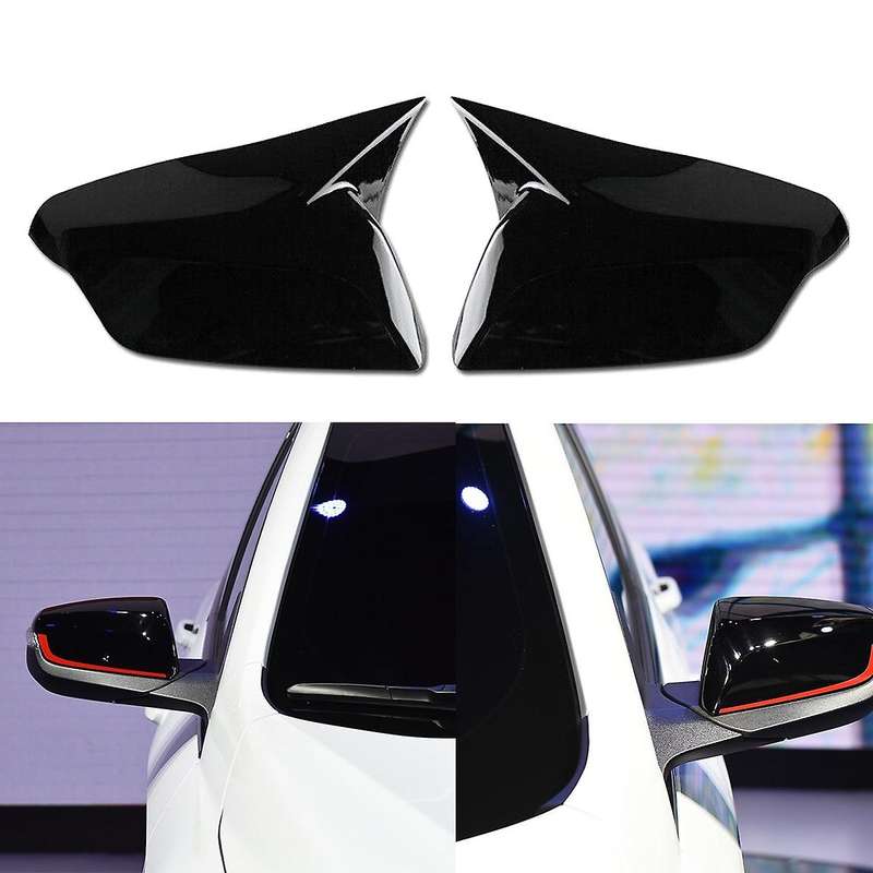 ABS Black Rear View Mirror Housing Cover Cap -Side Door Mirror Cover for XL 2016-2020