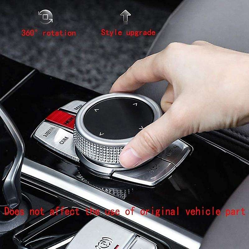 ABS Car Multimedia Knob Cover Trim Center Shift Knobs Multimedia Button Cover for New 5 7 Series 6GT