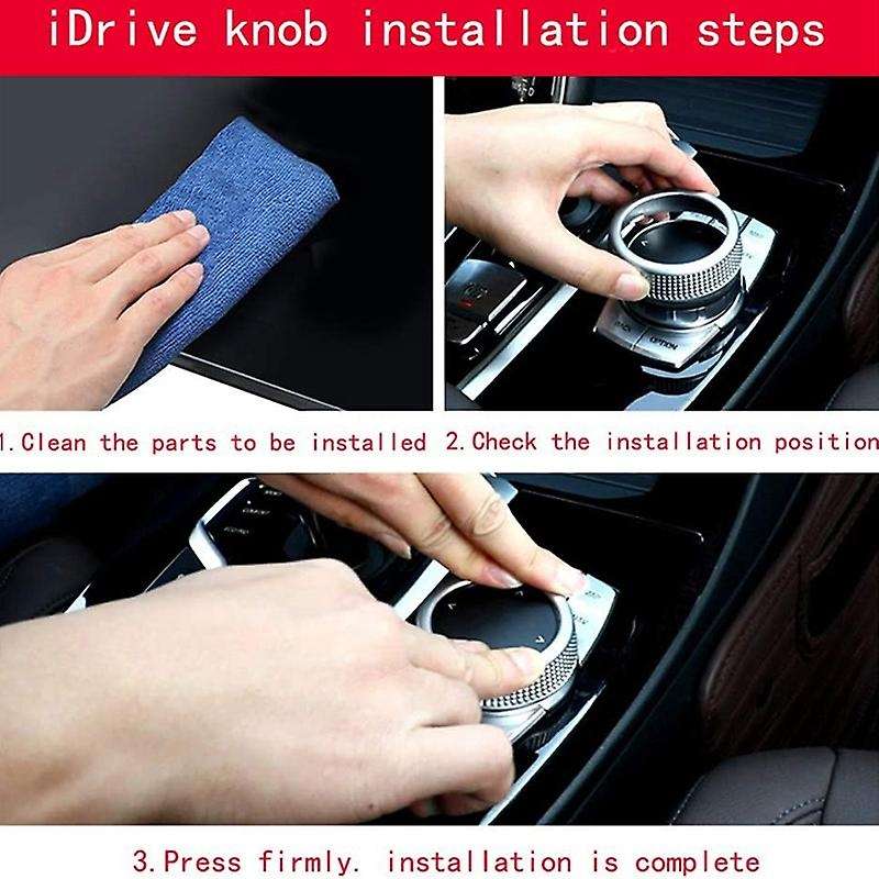 ABS Car Multimedia Knob Cover Trim Center Shift Knobs Multimedia Button Cover for New 5 7 Series 6GT