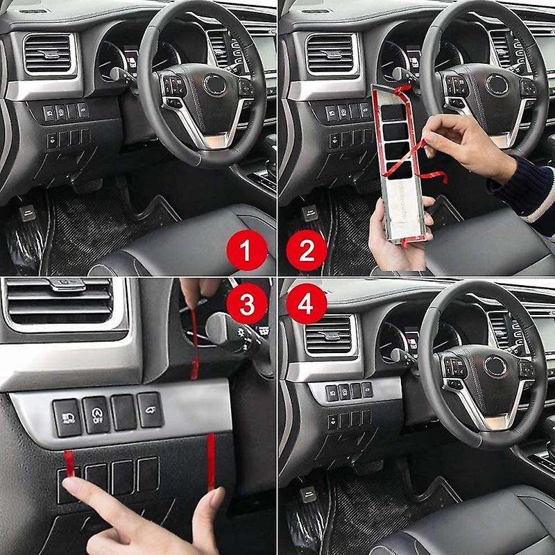 ABS Car Interior Central Dashboard Console Cover Trim Frame for 2015 2016 2017 2018 2019 3PCS