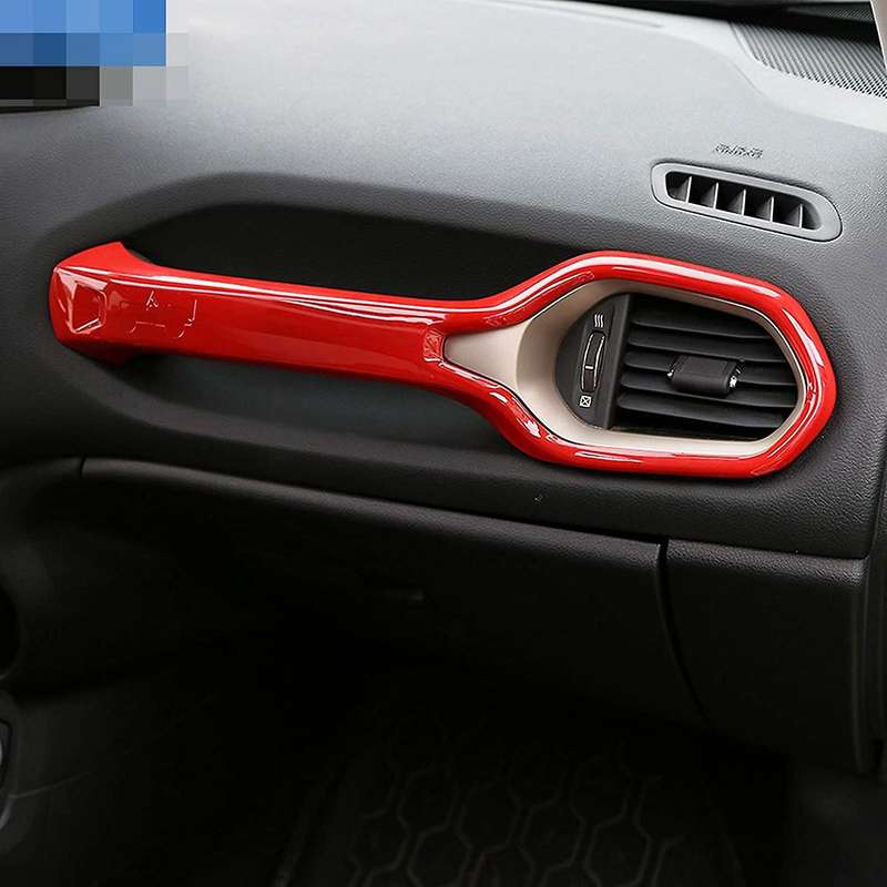 ABS Car Interior Seat Grab Handle Cover Decoration Trim Stickers for 2015-2016