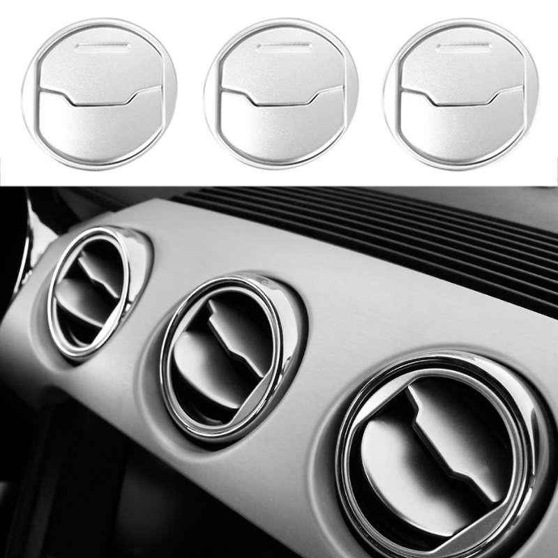 ABS Car Dashboard Central Air Conditioner Vent Ring Cover Trim Sticker for 2015 Up