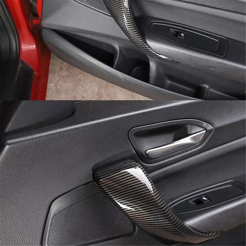 ABS Carbon Fiber Car Interior Door Panel Cover for 1 2 Series F20 F22 F23 2012-2016 Door Pull Handle