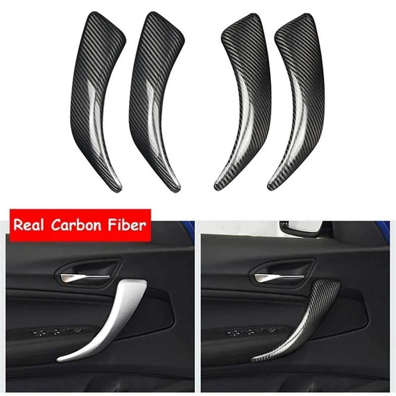 ABS Carbon Fiber Car Interior Door Panel Cover for 1 2 Series F20 F22 F23 2012-2016 Door Pull Handle