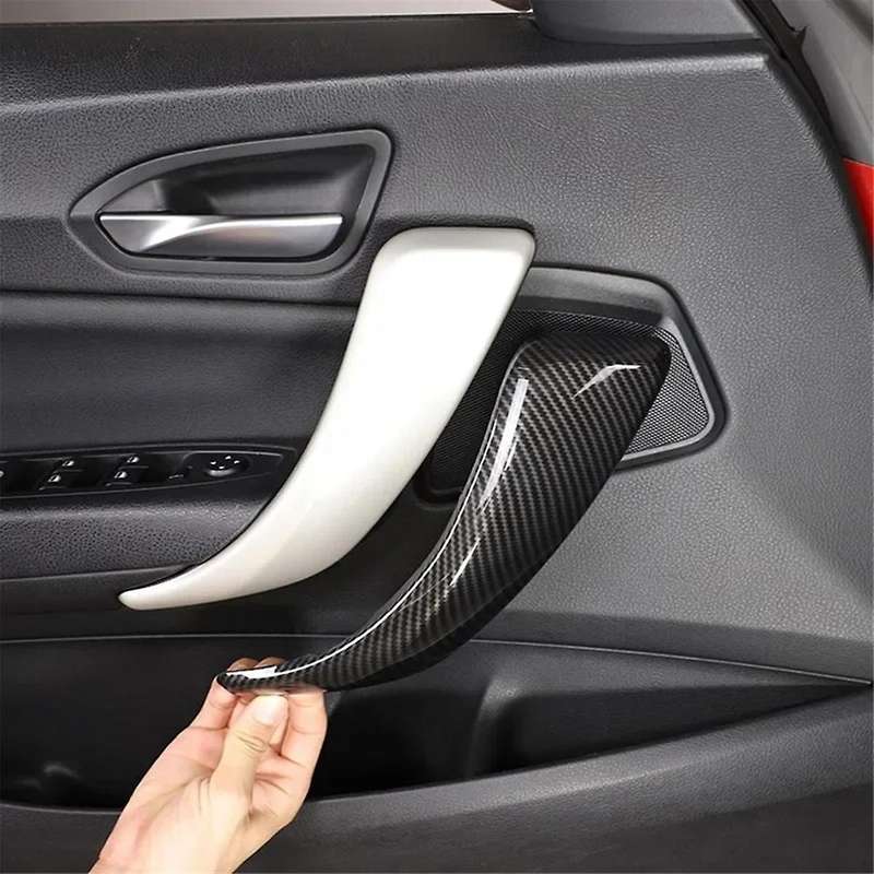 ABS Carbon Fiber Car Interior Door Panel Cover for 1 2 Series F20 F22 F23 2012-2016 Door Pull Handle