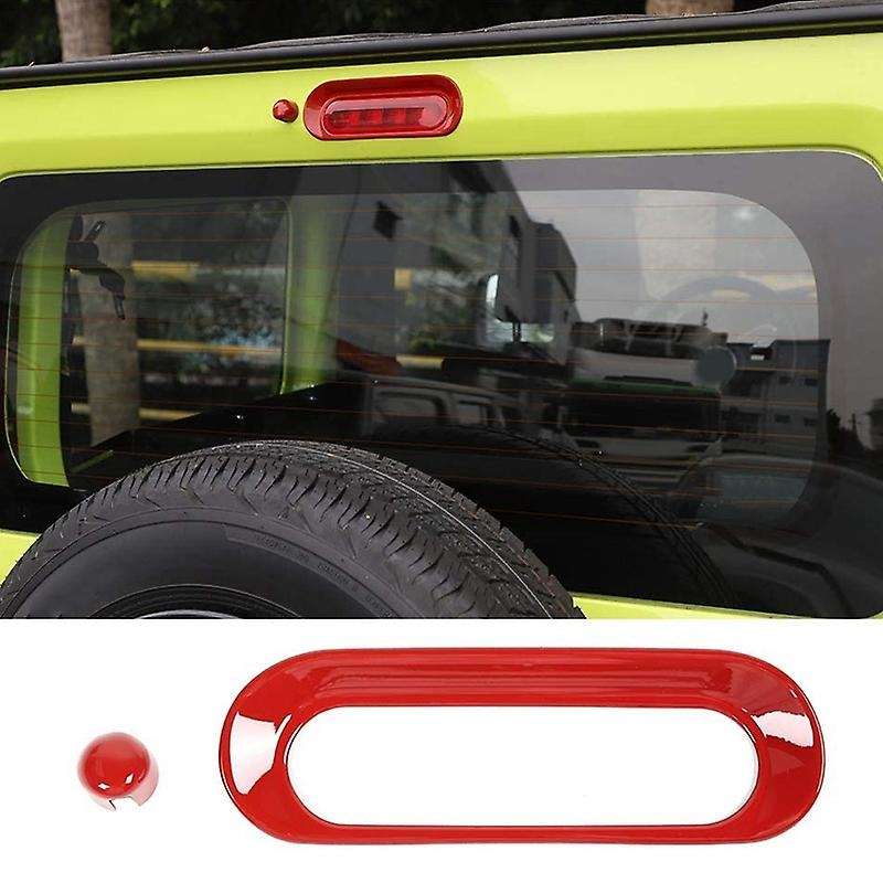 ABS Car Rear Window High Position Brake Light Frame Decorative Cover for Jimny 2019-2020,Red
