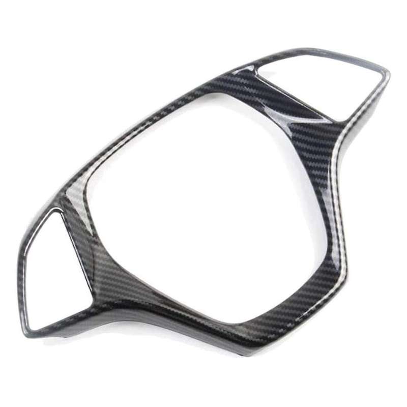 ABS Carbon Fiber Car Steering Wheel Panel Decoration Cover Trim Moulding Sticker for C7 2014-2019