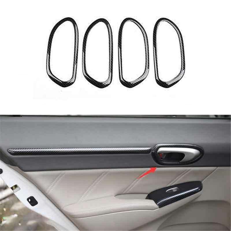 ABS Carbon Fiber Door Inner Handle Cover Trim for 8Th 2006-2011