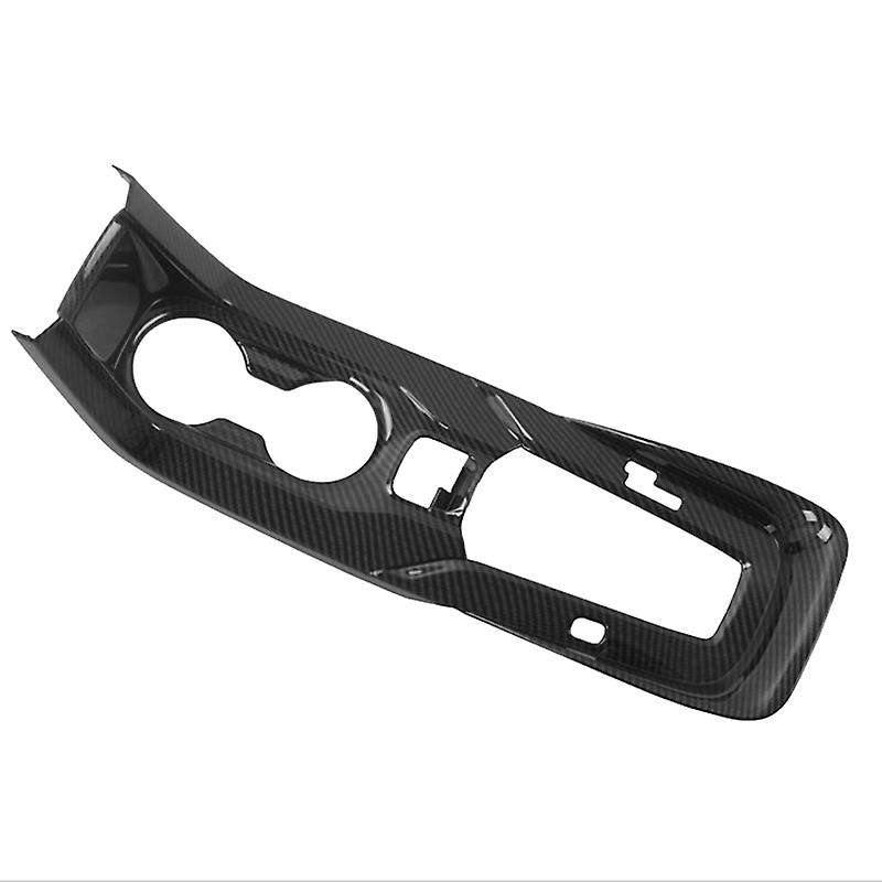 ABS Carbon Fiber Central Console Gear Shift Box Water Cup Panel Cover Trim for 2019-2020