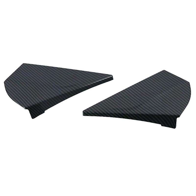 ABS Carbon Fiber Door Rear View Window Spoiler Triple-cornered Bezel Cover Trim for C- 2016-2020