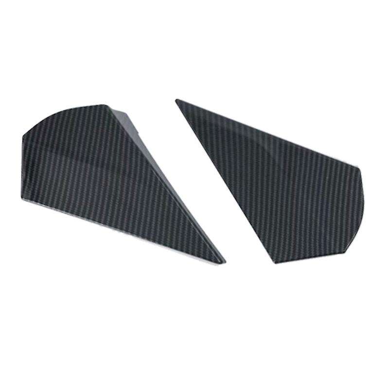 ABS Carbon Fiber Door Rear View Window Spoiler Triple-cornered Bezel Cover Trim for C- 2016-2020