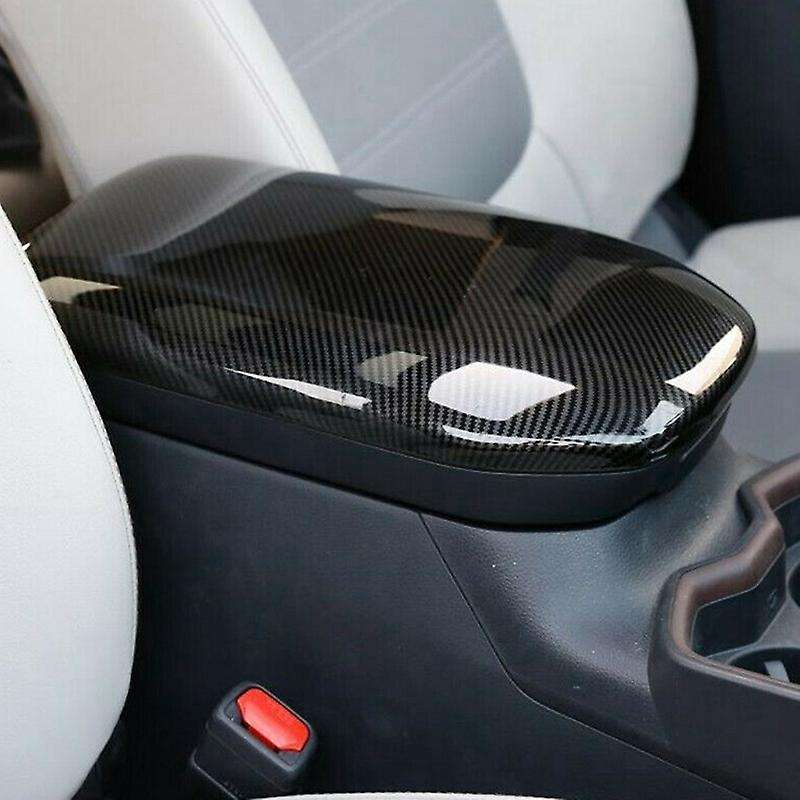 ABS Carbon Fiber Color Car Armrest Box Cover Center Console Saver Cover for 2019 2020