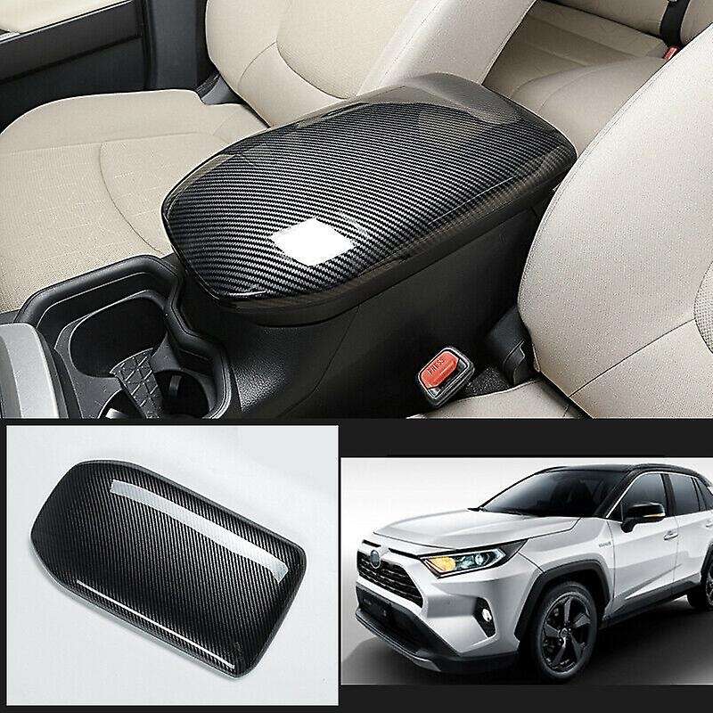 ABS Carbon Fiber Color Car Armrest Box Cover Center Console Saver Cover for 2019 2020