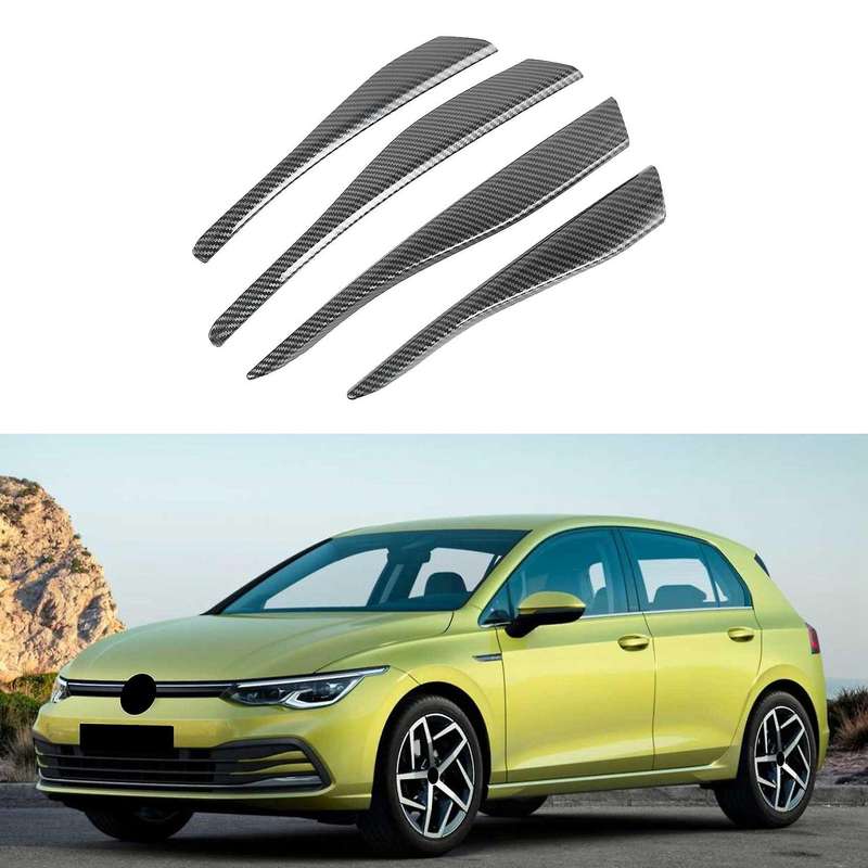 ABS Carbon Fiber Front Bumper Lower Grille Frame Fog Light Cover Trim for Golf 8 MK8 Accessories 202