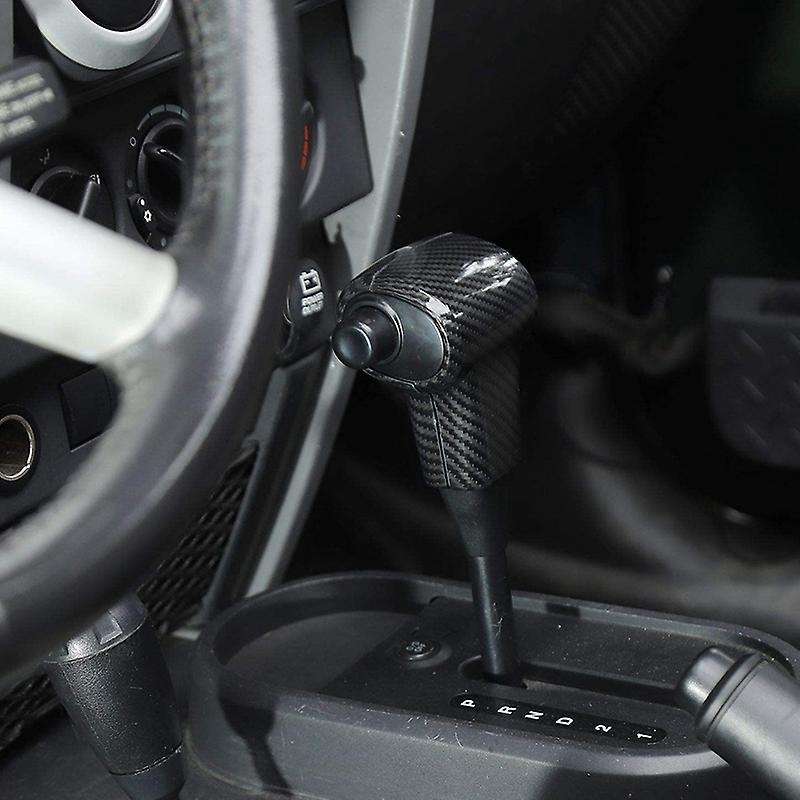 ABS Carbon Fiber Gear Shift Knob Handle Cover Fit for 2007-2010 JK JKU Sport X