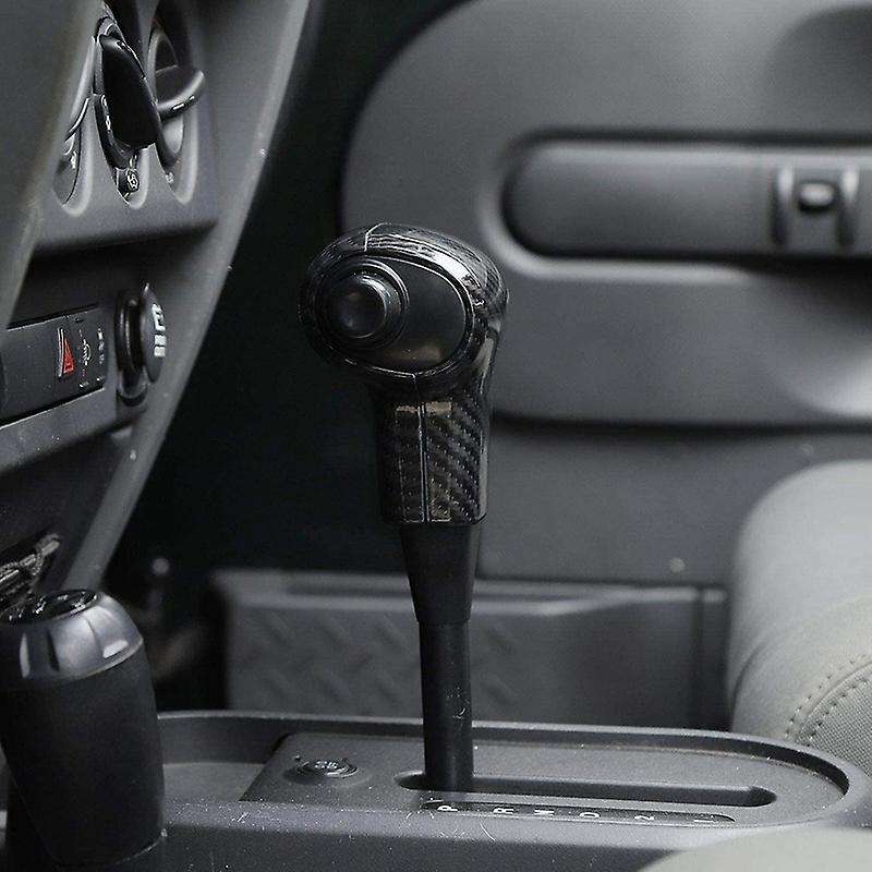 ABS Carbon Fiber Gear Shift Knob Handle Cover Fit for 2007-2010 JK JKU Sport X