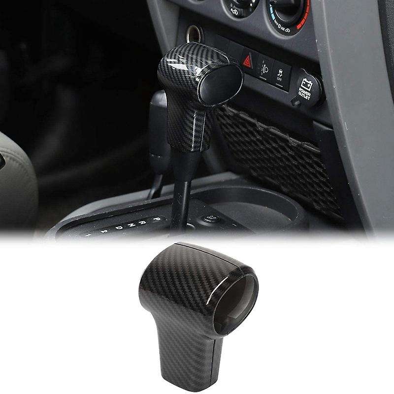 ABS Carbon Fiber Gear Shift Knob Handle Cover Fit for 2007-2010 JK JKU Sport X