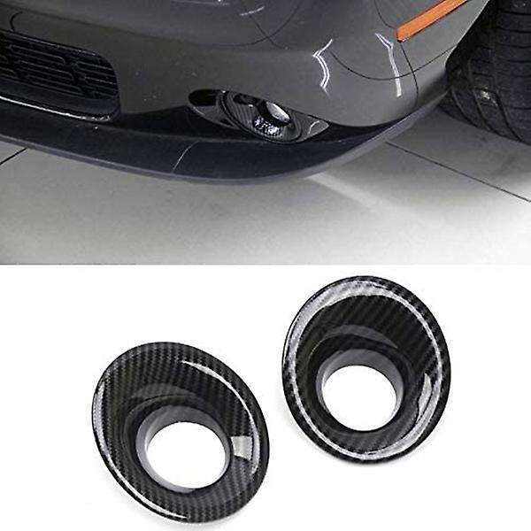 ABS Carbon Fiber Front Fog Light Lamp Cover Trim for 2015-2019