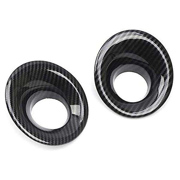 ABS Carbon Fiber Front Fog Light Lamp Cover Trim for 2015-2019