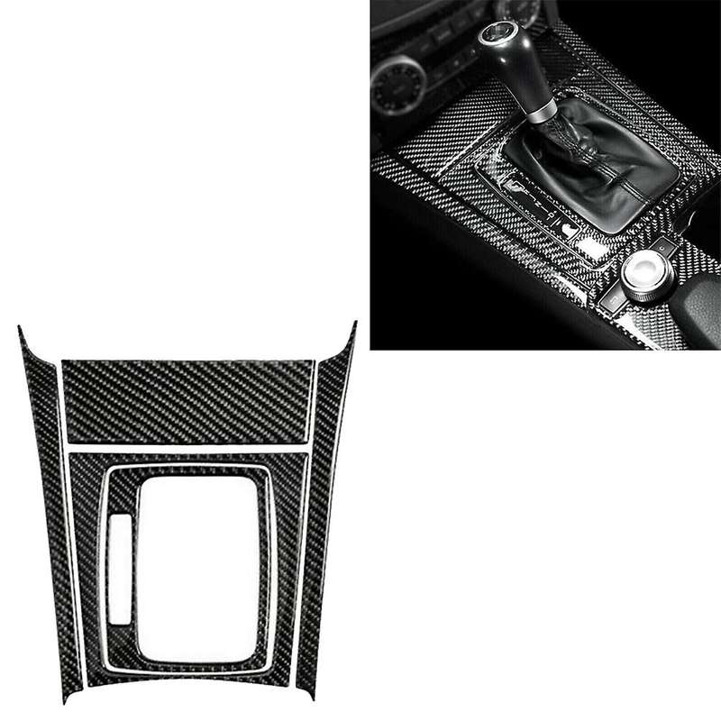 ABS Carbon Fiber Gear Shift Panel Trim Set for C Class W204 2007-2013
