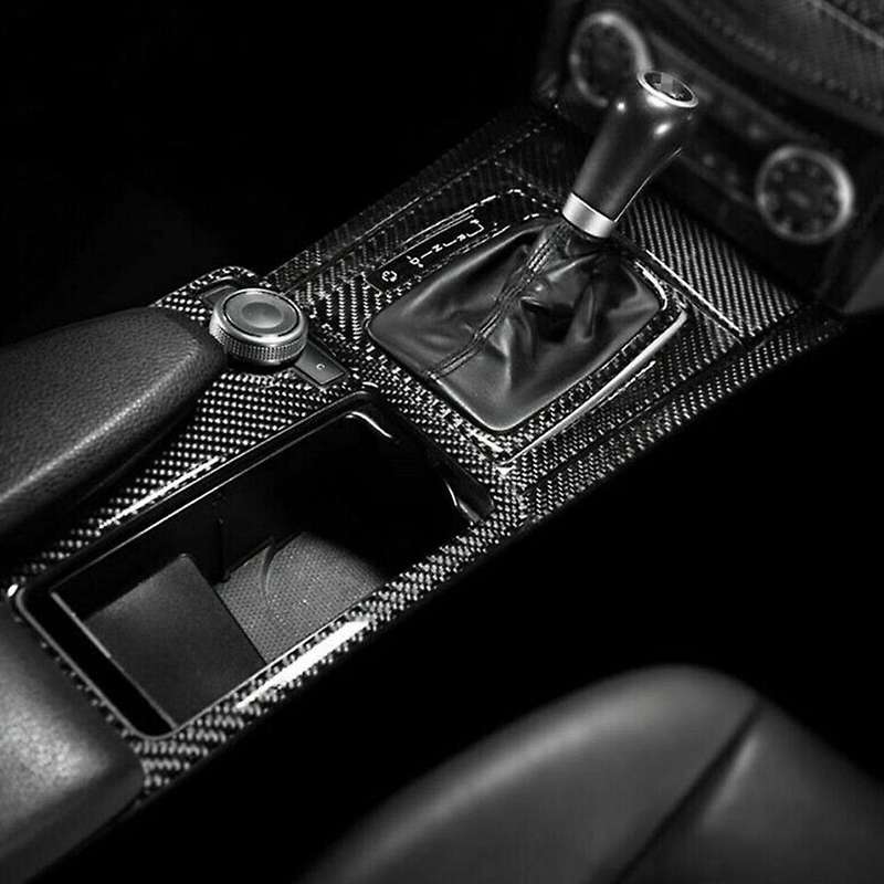 ABS Carbon Fiber Gear Shift Panel Trim Set for C Class W204 2007-2013