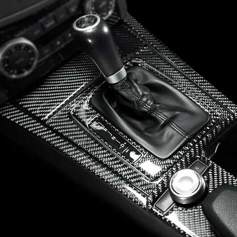 ABS Carbon Fiber Gear Shift Panel Trim Set for C Class W204 2007-2013